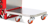 Base with four swivel wheels