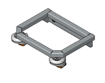 Base with two swivel wheels
